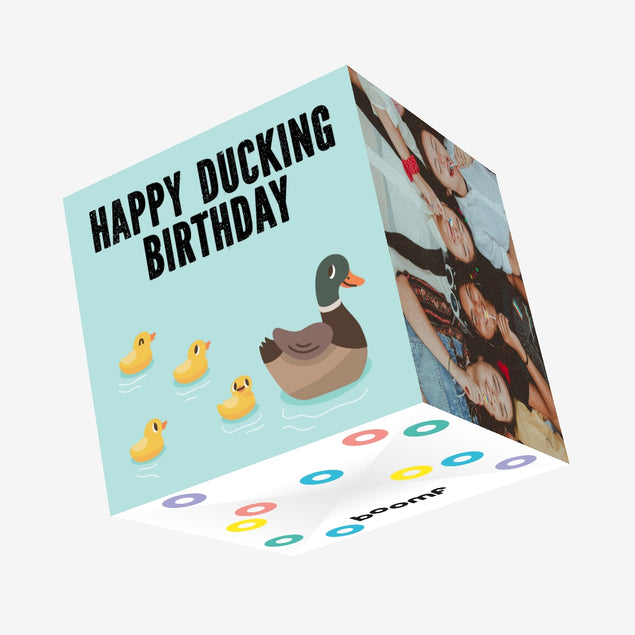 Rude Happy Ducking Birthday Confetti-exploding Greetings Card