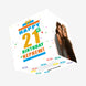 Happy 21st Birthday Nephew Gift Confetti-exploding Greetings Card