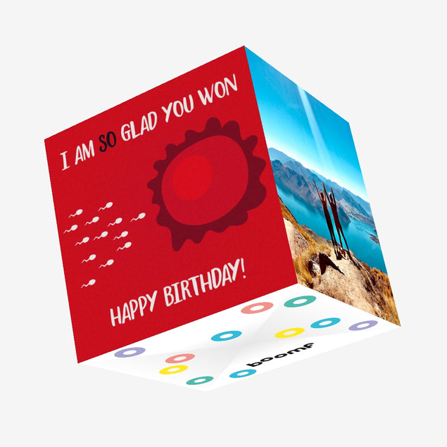 I Am So Glad You Won Birthday Confetti-exploding Greetings Card