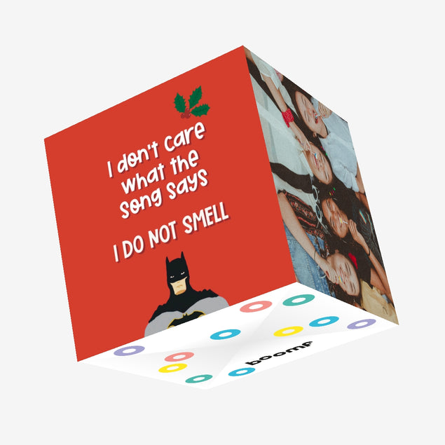 Funny Batman Smells Christmas Confetti-exploding Greetings Card