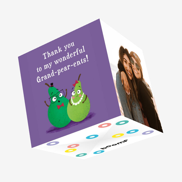 Grand-Pear-Ents Thank You Confetti-exploding Greetings Card