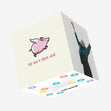 Flying Pig 50th Birthday Confetti-exploding Greetings Card