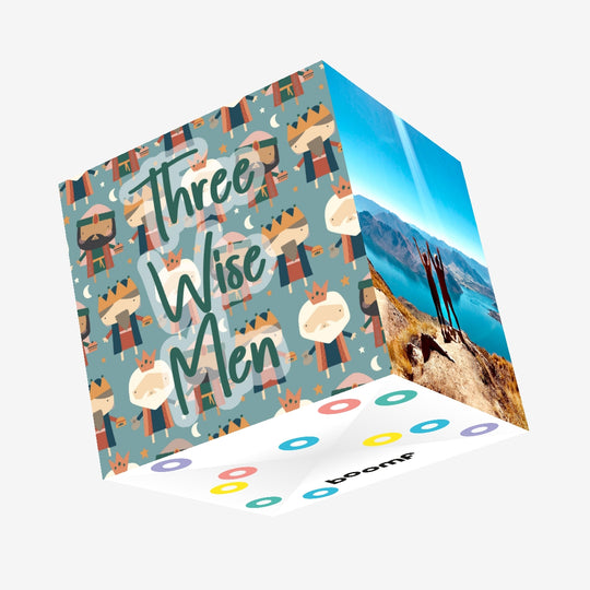 Three Wise Men Christmas Confetti-exploding Greetings Card