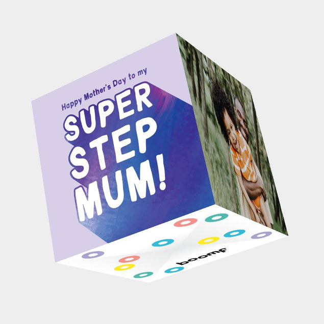 Super Step Mum! Bomb 3D Cube Card