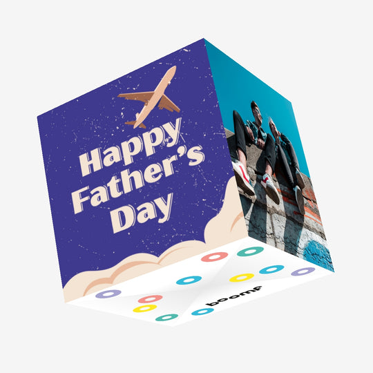 Happy Father's Day Plane Confetti-exploding Greetings Card