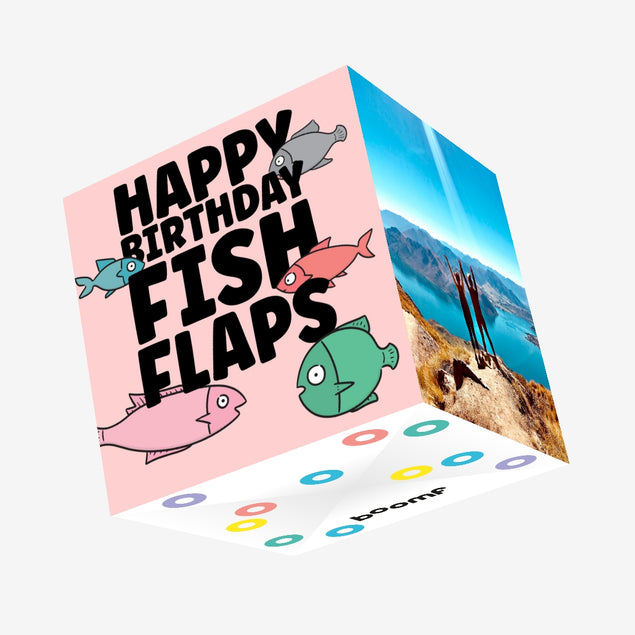 Fish Flaps Birthday Confetti-exploding Greetings Card