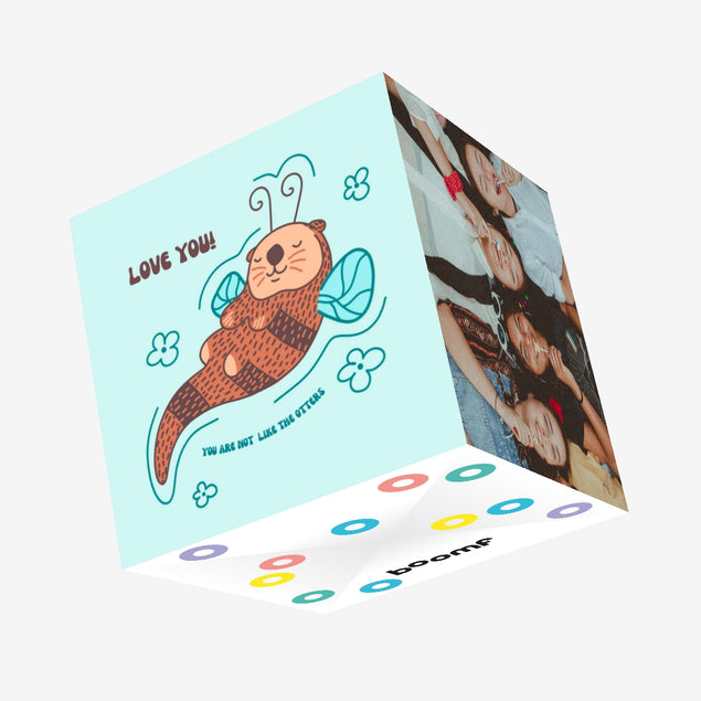Love You! Otter With Wings Confetti-exploding Greetings Card