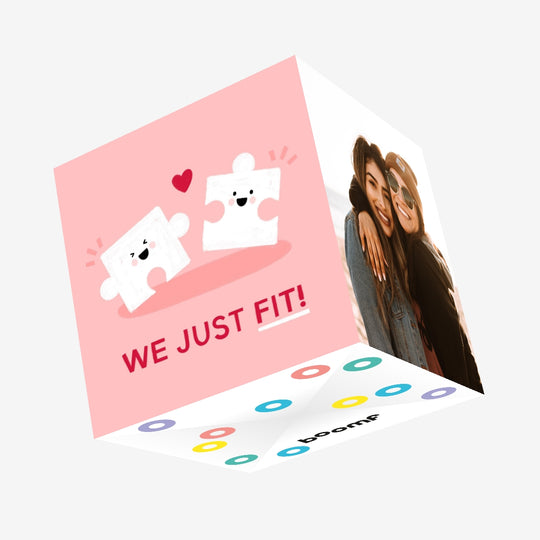 We Just Fit! Confetti-exploding Greetings Card
