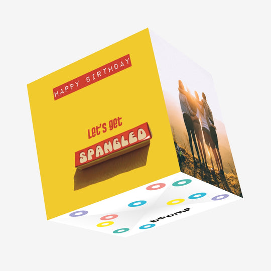 Let?s Get Spangled 1970s Birthday Confetti-exploding Greetings Card