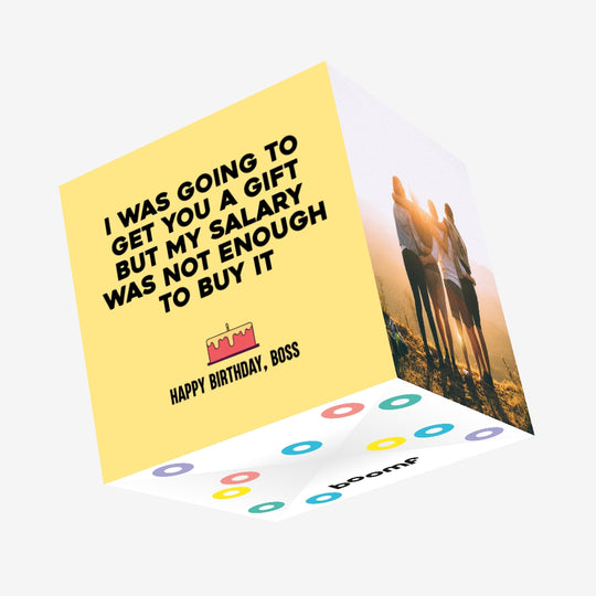 Funny Happy Birthday Boss Confetti-exploding Greetings Card