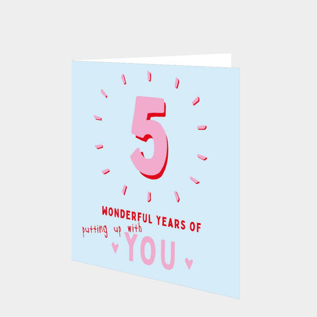 Five Wonderful Years Of You Card
