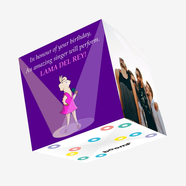 Lama Del Rey Happy Birthday Confetti-exploding Greetings Card