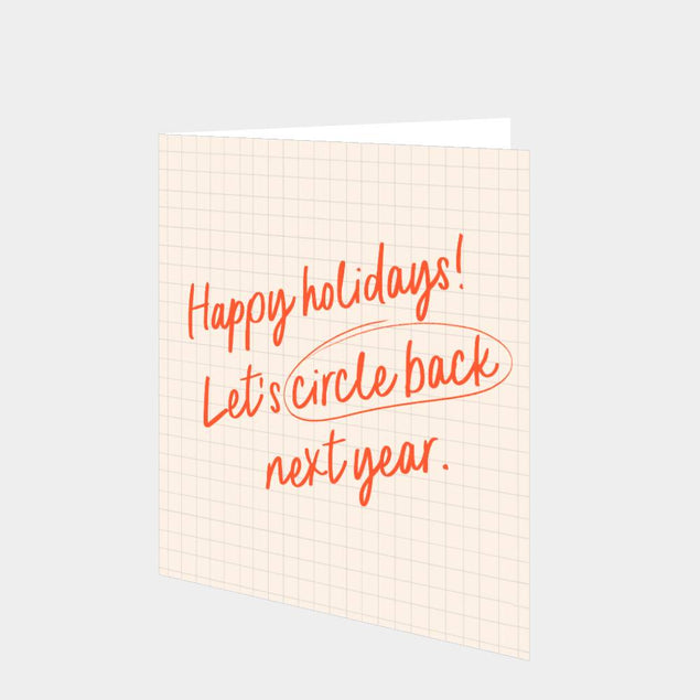 Let's Circle Back Next Year Card