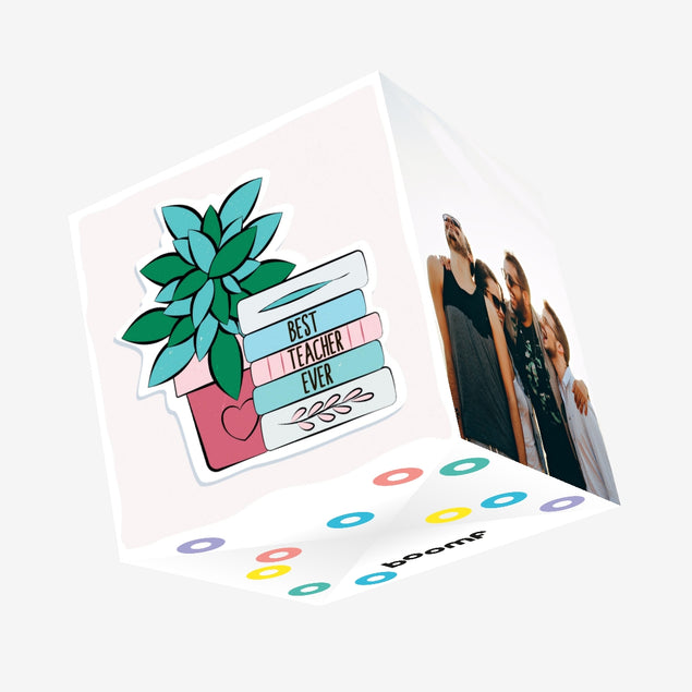 Best Teacher Ever Confetti-exploding Greetings Card