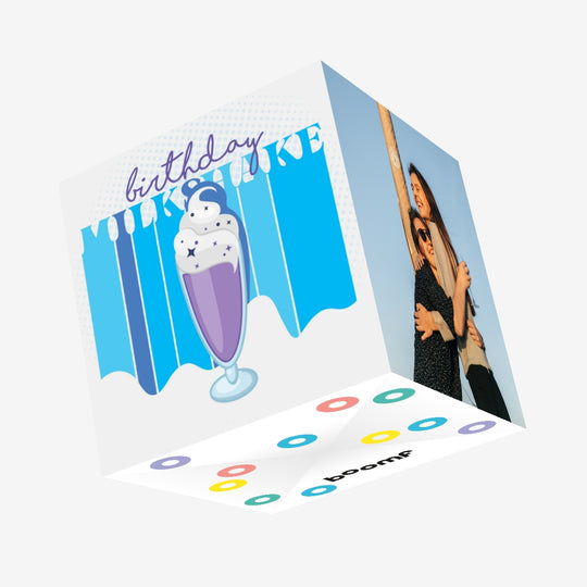 Birthday Milkshake Confetti-exploding Greetings Card