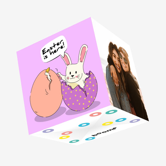 Chick And Bunny Easter Confetti-exploding Greetings Card