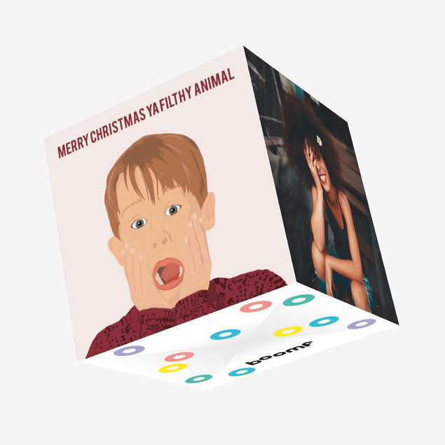 Ya Filthy Animal Home Alone Christmas Confetti-exploding Greetings Card