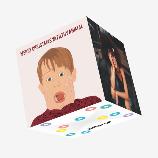 Ya Filthy Animal Home Alone Christmas Confetti-exploding Greetings Card