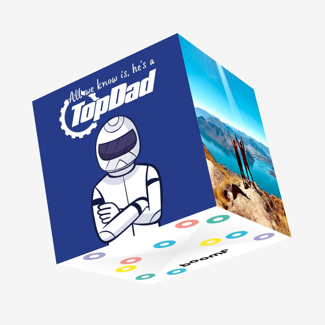 All We Know is, He's A Top Dad Confetti-exploding Greetings Card