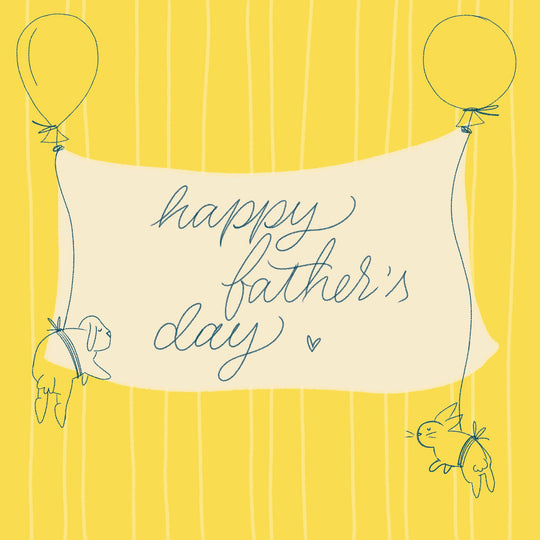 Happy Father's Day Yellow Card