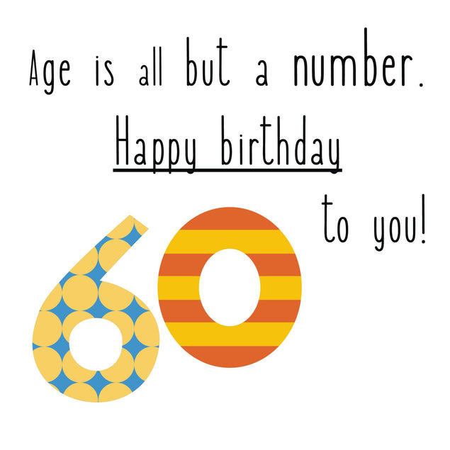 Happy 60th Birthday To You Card