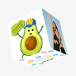Congratulations On Your Big Day Avocado Wearing A Cap Confetti-exploding Greetings Card