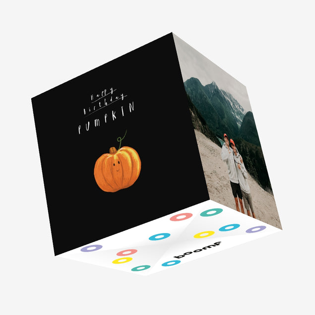 Happy Birthday Pumpkin Confetti-exploding Greetings Card