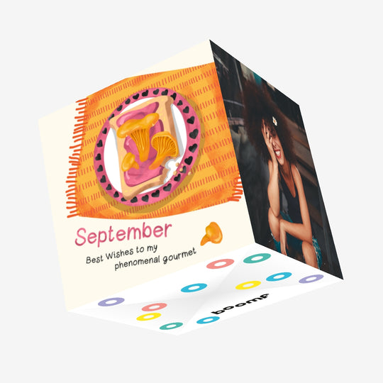 September Best Wishes Gourmet Confetti-exploding Greetings Card