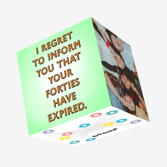 Forties Have Expired Confetti-exploding Greetings Card