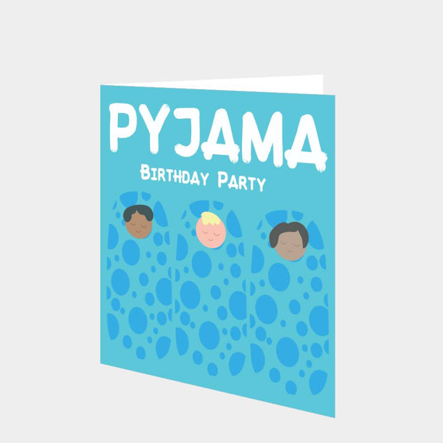 Pyjama Birthday Blue Card