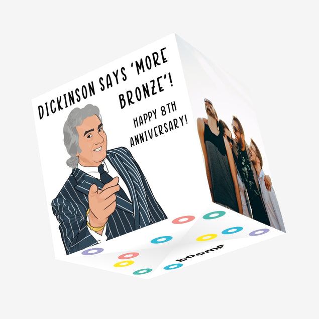 Happy 8th Anniversary Confetti-exploding Greetings Card