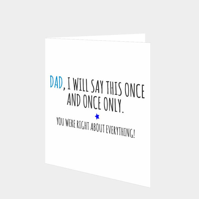 I Will Say This Once And Once Only Card