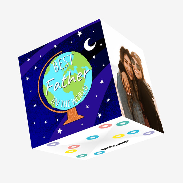 Best Father In The World Confetti-exploding Greetings Card