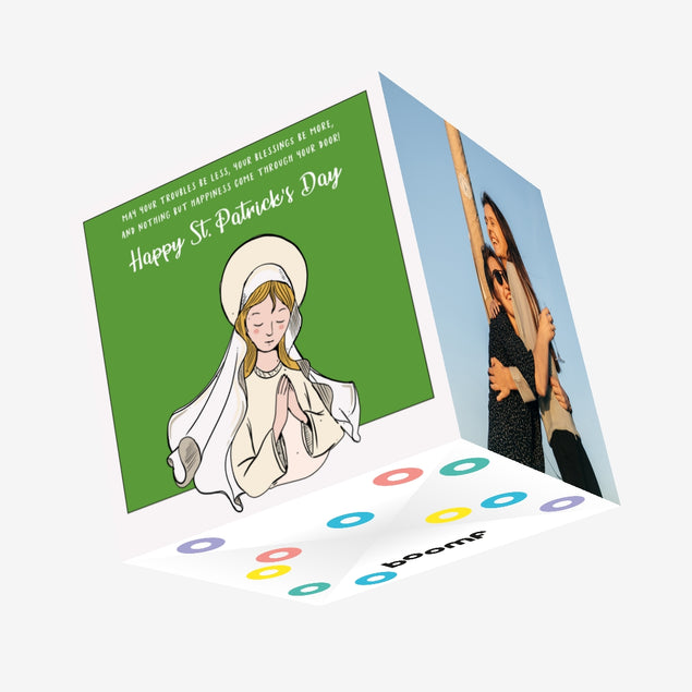 Beautiful Angel St. Patrick's Day Confetti-exploding Greetings Card