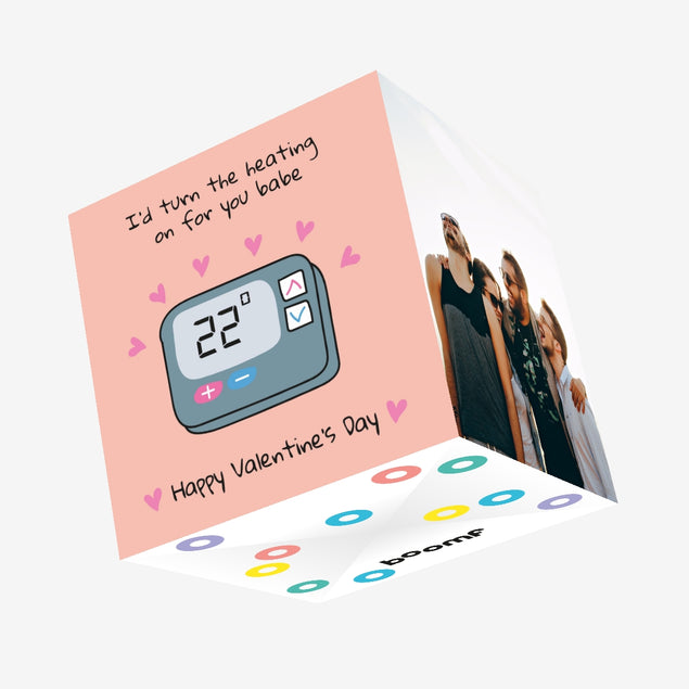 I'd Turn The Heating On For You Babe Valentine's Day Confetti-exploding Greetings Card