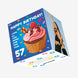 Happy 57th Birthday Cupcake Confetti-exploding Greetings Card