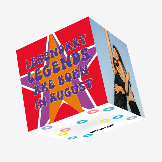 Legendary Legends Are Born In August Confetti-exploding Greetings Card