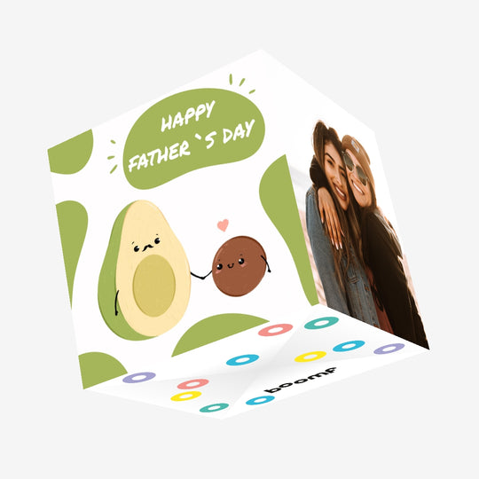 Happy Father's Day Avocado Confetti-exploding Greetings Card