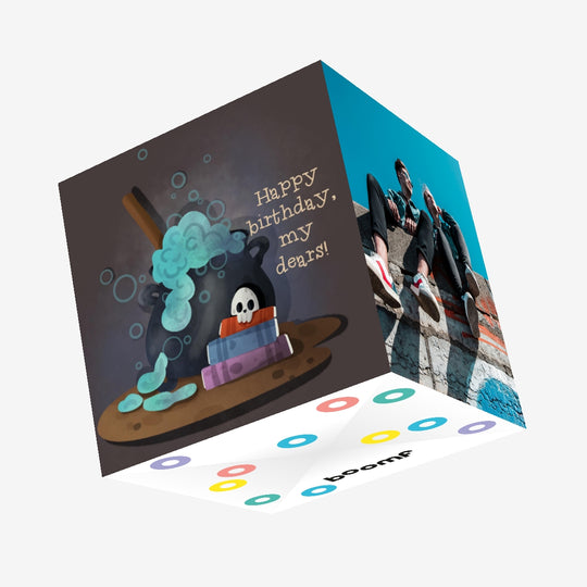 Witch Attributes Happy Birthday My Dear Confetti-exploding Greetings Card