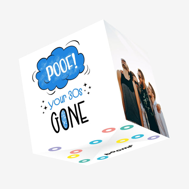 Poof Your 30s Gone Confetti-exploding Greetings Card