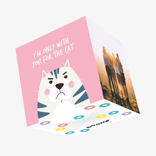Grumpy Cat I'm Only With You For The Cat Confetti-exploding Greetings Card