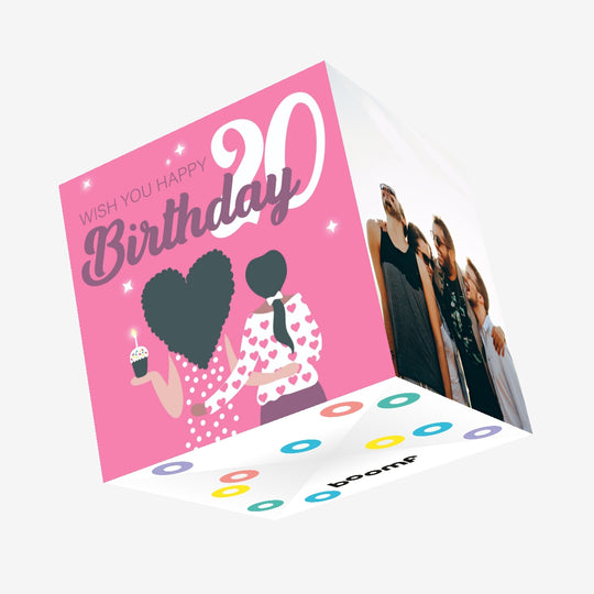 Wish You Happy 20th Birthday Confetti-exploding Greetings Card