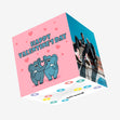Cute Elephant Couple Valentine's Day Confetti-exploding Greetings Card