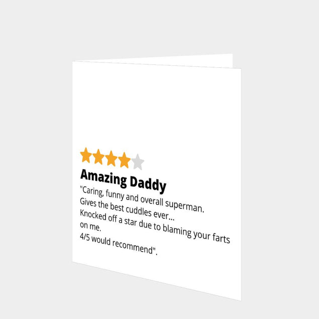 Amazing Daddy Review Card