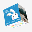 Happy Father's Day Blue Rabbit Confetti-exploding Greetings Card