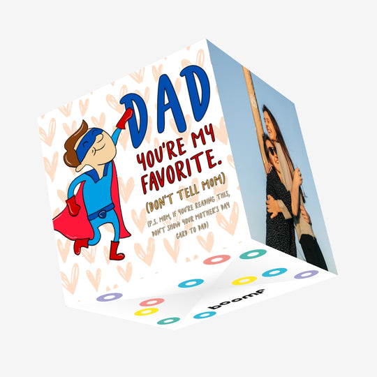 Dad You Are My Favorite Don't Tell Mom Confetti-exploding Greetings Card