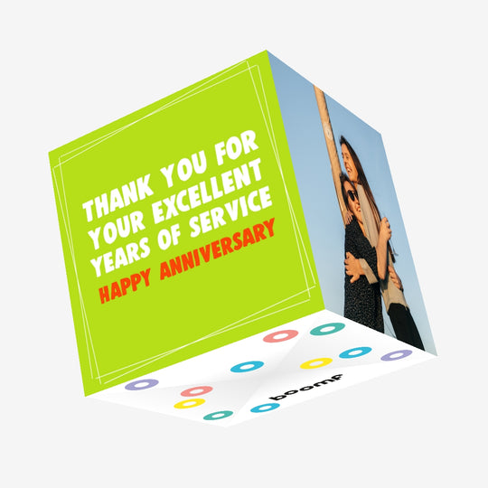 Thank You Happy Work Anniversary Confetti-exploding Greetings Card