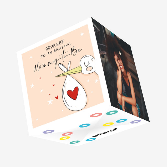 Good Luck To An Amazing Mommy-to-Be Mother's Day Confetti-exploding Greetings Card