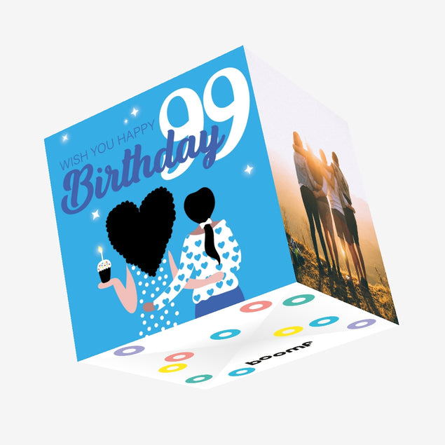 Wish You Happy 99th Birthday Confetti-exploding Greetings Card