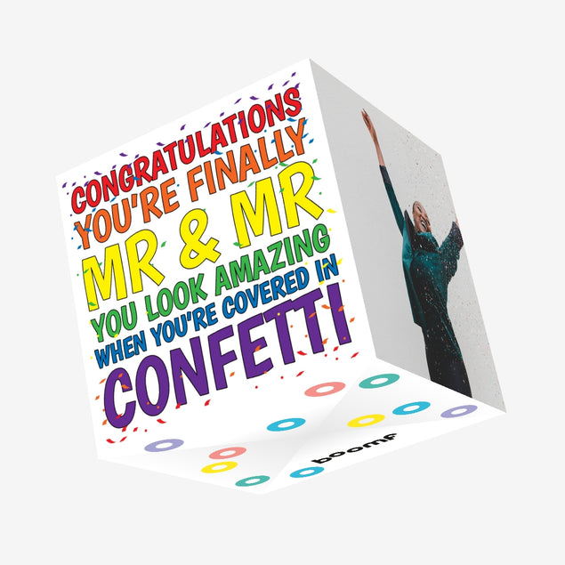 Wedding Confetti Mr Mr Confetti-exploding Greetings Card